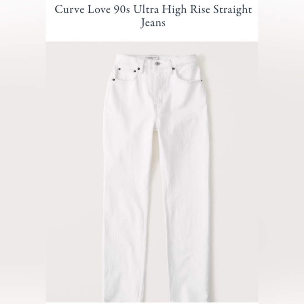 Like New Abercrombie and Fitch Curve Love 90s Ultra High Rise Straight Jeans